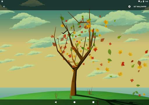 Tree With Falling Leaves Live Wallpaper - FREE screenshot 10