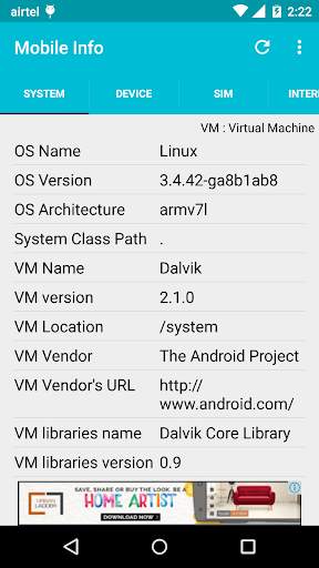 Mobile Info screenshot 1