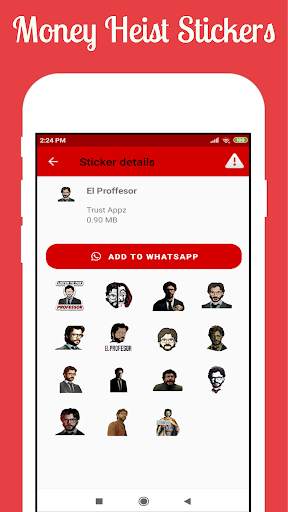 Money Heist Stickers for WhatsApp (WAStickerApps) screenshot 2
