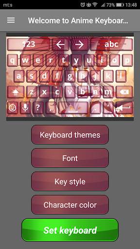 Anime Keyboard Theme screenshot 2