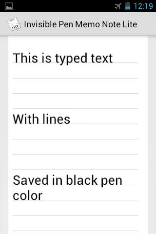 Invisible Pen Memo Note Lite screenshot 3