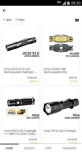 Fenix Store - LED Flashlights screenshot 2