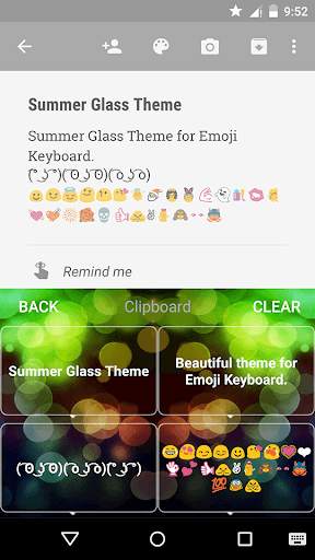 Summer Glass Emoji Keyboard स्क्रीनशॉट 4