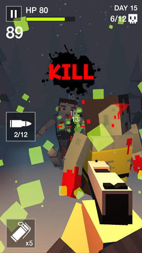 Cube Killer Zombie - FPS Survival screenshot 1