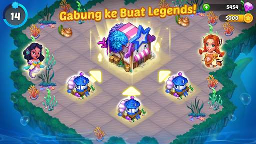Merge Mermaids-magic puzzles screenshot 1