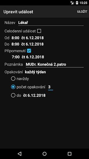 Kalendář CZ screenshot 3