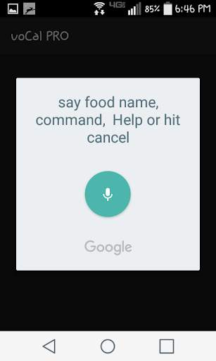 Voice Calorie Counter (old version ) screenshot 2