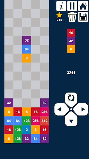 2048 Drop n Merge Numbers: Match 3 Columns Puzzle screenshot 3