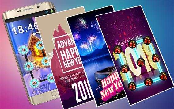 New Year Pattern Lock Screen With Picture Sccurity screenshot 1