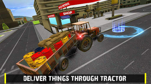 Big truck driving - Farm Tractor Cargo Drive Game screenshot 1