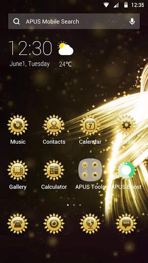 flamingos-APUS Launcher theme screenshot 1