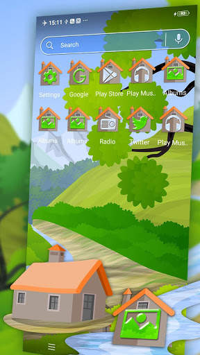 Nature Green House Launcher Theme screenshot 3