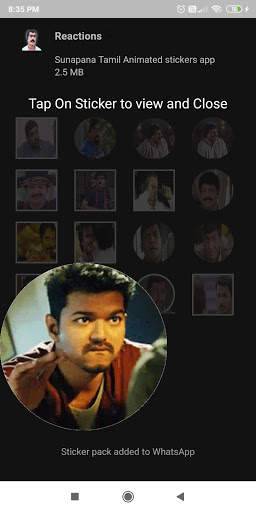 SUNAPANA : Tamil Animated Stickers For WAStickers screenshot 5