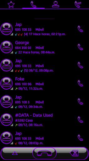 THEME SWIPE DIALER GLOW PURPLE screenshot 3