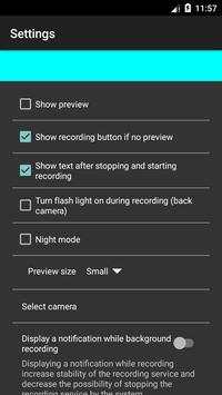 Background video recording camera screenshot 1