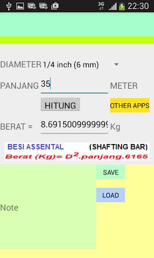 Kalkulator Tabel Berat Besi screenshot 4