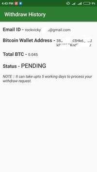 Bitcoin Miner Earn using Phone screenshot 5