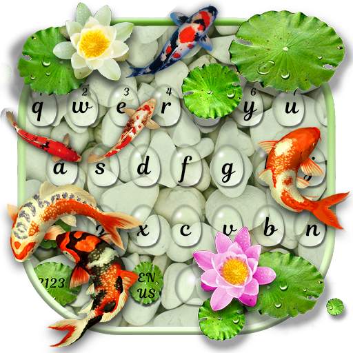 Koi Fish Water Lotus Keyboard 10001002