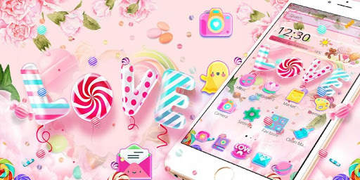 Pink Candy Sweet Love Theme screenshot 4