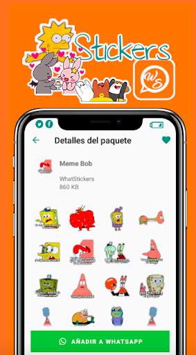 Sponge Stickers for WhatsApp screenshot 6