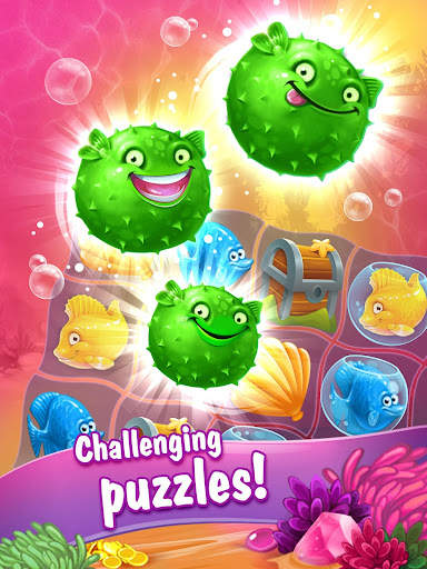 Mermaid-puzzle match-3 tesoros 19 تصوير الشاشة
