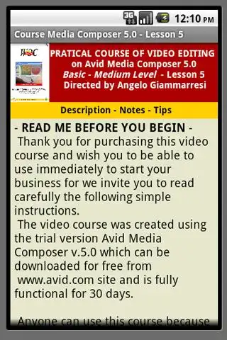 Course Media Composer 5 app.5 screenshot 2