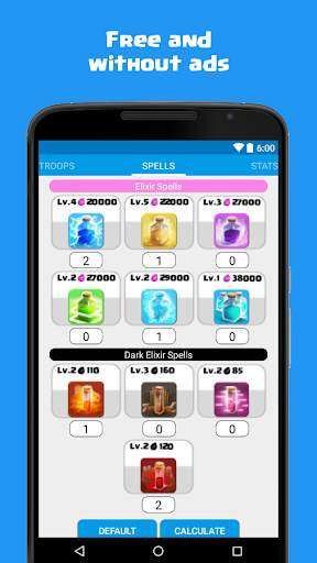Calculator for Clash of Clans screenshot 3