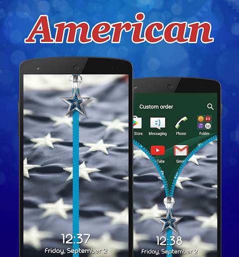 American Zipper Lock Screen screenshot 3