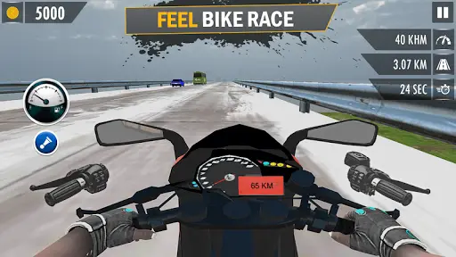Highway Traffic Bike Rider - Endless Traffic screenshot 3