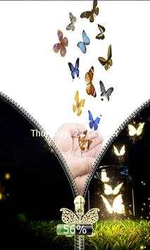 Butterfly Zipper Screen Lock screenshot 5