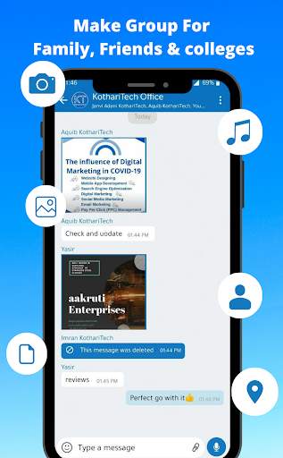 PushPop Messenger - Made in India Chat App screenshot 4