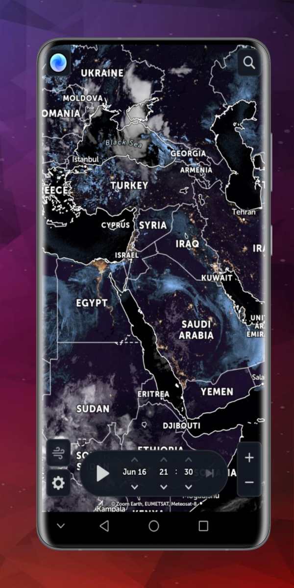 Zoom Earth - View LIVE weather satellite images screenshot 5