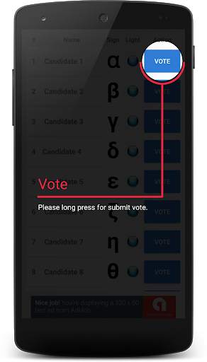 E-vote screenshot 2