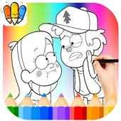 😍Coloring Pages For Gravity fals -Drawing book on 9Apps