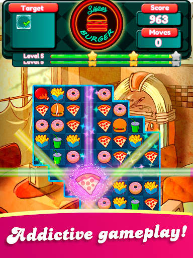 Crush The Burger Match 3 Game screenshot 4