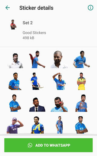 Indian Cricket Stickers for Whatsapp WAStickerApps screenshot 1