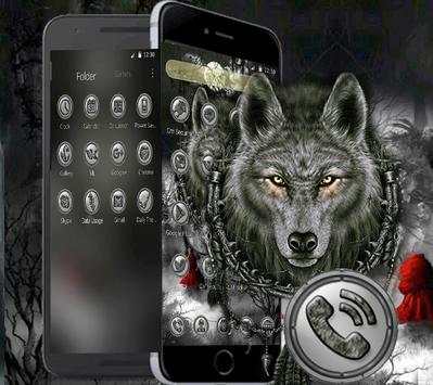 Black Wolf Launcher Theme🐺 screenshot 1