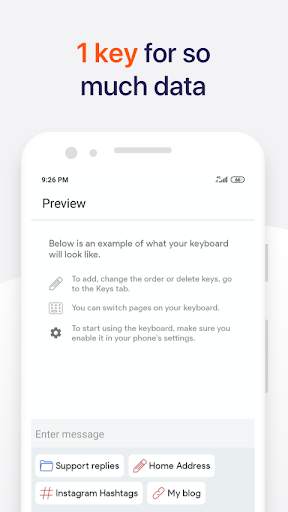 WordPad - Template phrase keyboard for android screenshot 4