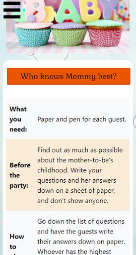 Baby Shower Games Lite screenshot 2