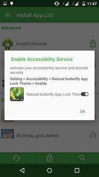 Natural butterfly App Lock screenshot 4