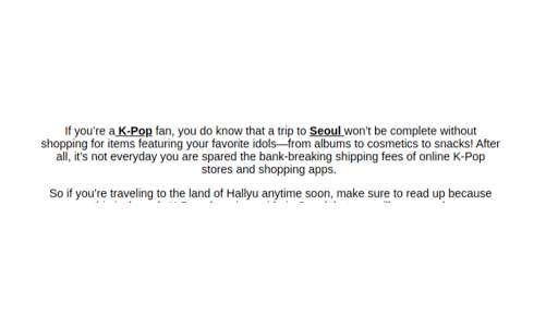 KPOP Shopping Guide screenshot 1