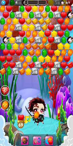Nezuko Tanjiro Candy Bubble Shooter Rescue screenshot 4