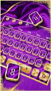 Purple Luxury Silk Keyboard Theme screenshot 2