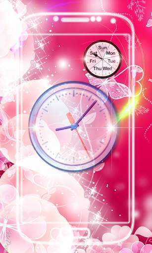 Butterfly Clock live wallpaper screenshot 3