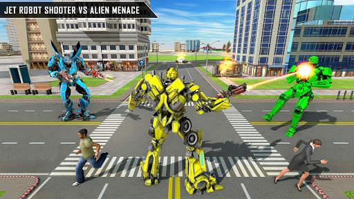 Air Jet Robot Transform War: Robot Car Games 2021 screenshot 4
