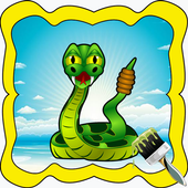 Snakes Family Cartoon Coloring icon