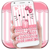 Розовая Kitty Bowknot Keyboard иконка