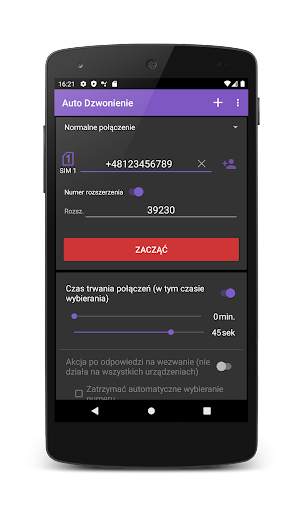 Auto Dzwonienie screenshot 1