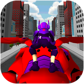 3D Big Robot Fly Surfers Dash иконка