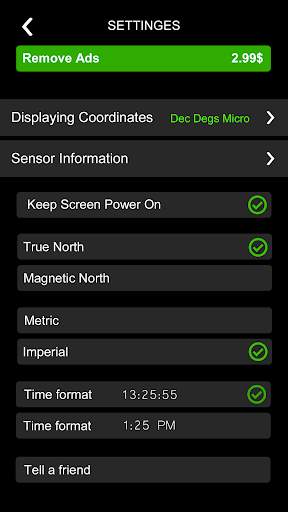 Digital Compas, Gps Status, Sensor information screenshot 5